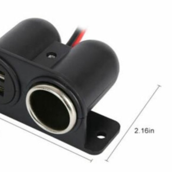 12V/24V Car Charger Socket Splitter Dual USB Power Adapter - Picture 3 of 3